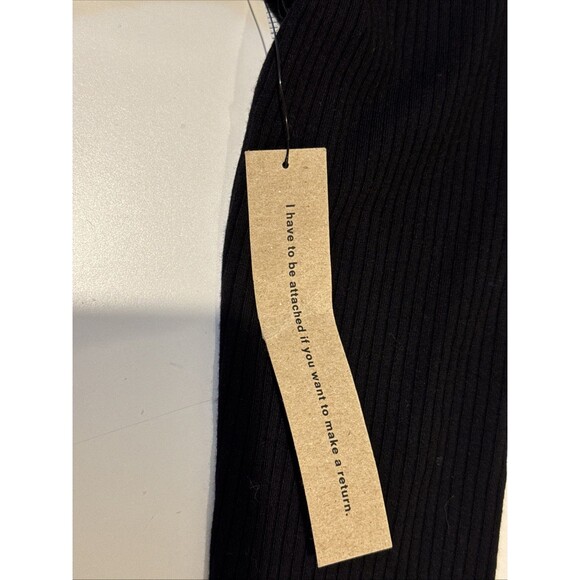 NWT Reformation Piper Size XS Black High Neck Cutout Ribbed Top Long Sleeve - Picture 8 of 12